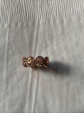 Tory Burch Rose Gold Miller Pavé Women's Ring -